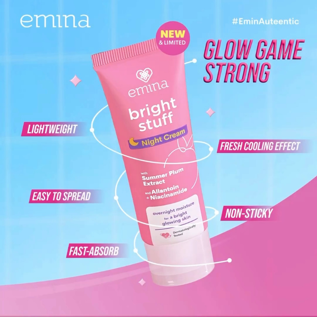 ❤️ MEMEY ❤️ EMINA Bright Stuff Night Cream 20g