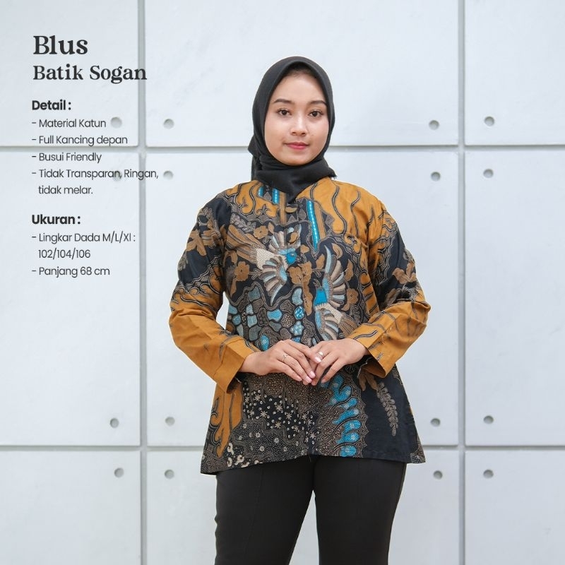 Blus Batik Sogan -Naira Batik
