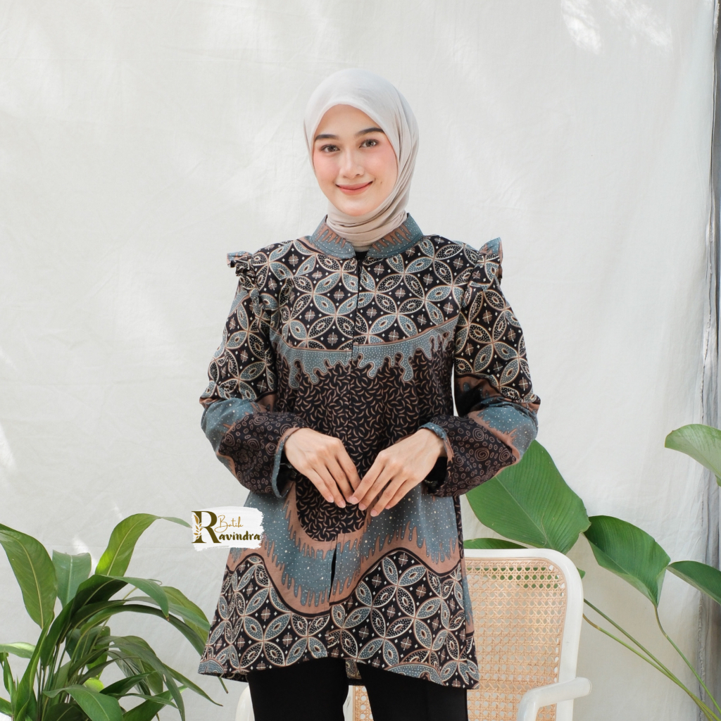 Blouse Batik Kawung Hijau