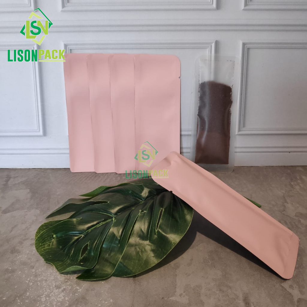 Kemasan Sachet Stick Pink 5 cm x 12,5 cm | Sachet Kecil | Kemasan Bubuk