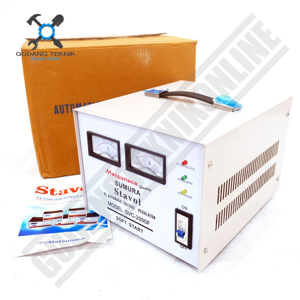 Stabilizer MATSUNAGA Stavol SVC2000F 2000Watt MATSUNAGA / Stabilizer Stabiliser Listrik Stavolt SVC 