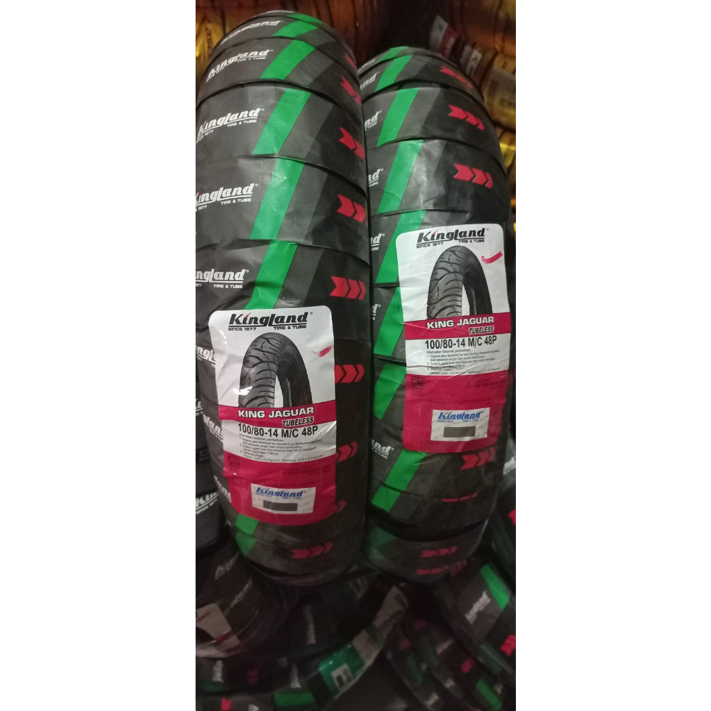 Kingland JAGUAR Ban Motor Ring 14 100/80 Ban Motor Tubles Ban Luar Motor Ring 14