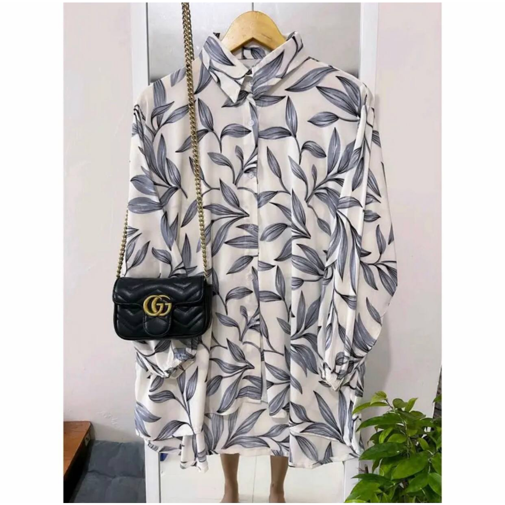 LUXURY TUNIK KEMEJA LD 130 BLOUSE RAYON MOTIF VIRAL BUSUI / BLOUSE TUNIK TUNIK BISA BAYAR NANTI