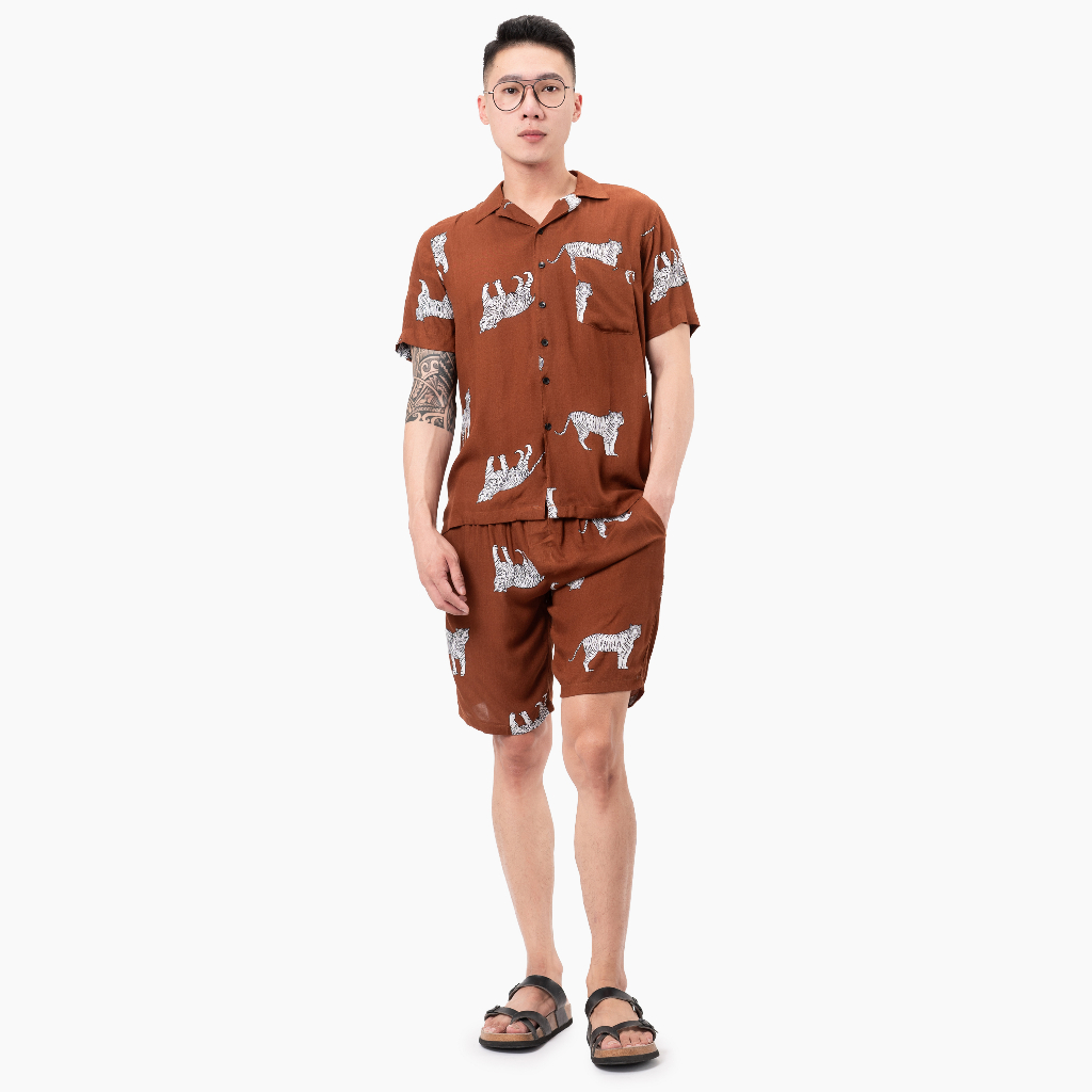 Hot Product Jane Frey Clothing Setelan Piyama Pria Freypv 8074 Reguler Fit Set Motif M-Xl Kemeja Tie