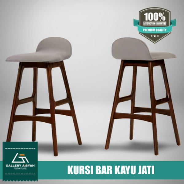 Kursi Minibar Tinggi Kayu Jati Minimalis Terbaru