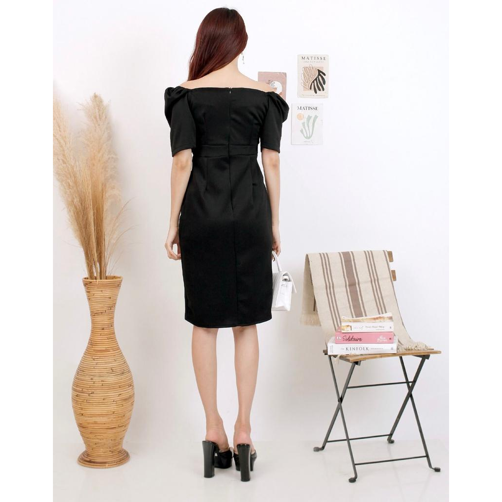 Toply shop COD - Dres wanita lengan pendek / Dres scuba premium / Dres korean style