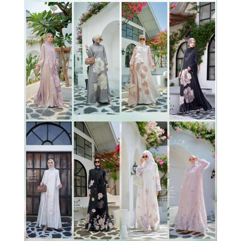 ULYA HIJAB - (10 SERIAN) LEONORA SERIES - DUSTY VORY - MAJOLICA GREY - MISTY LAV - ZENATTA LOVELY BL