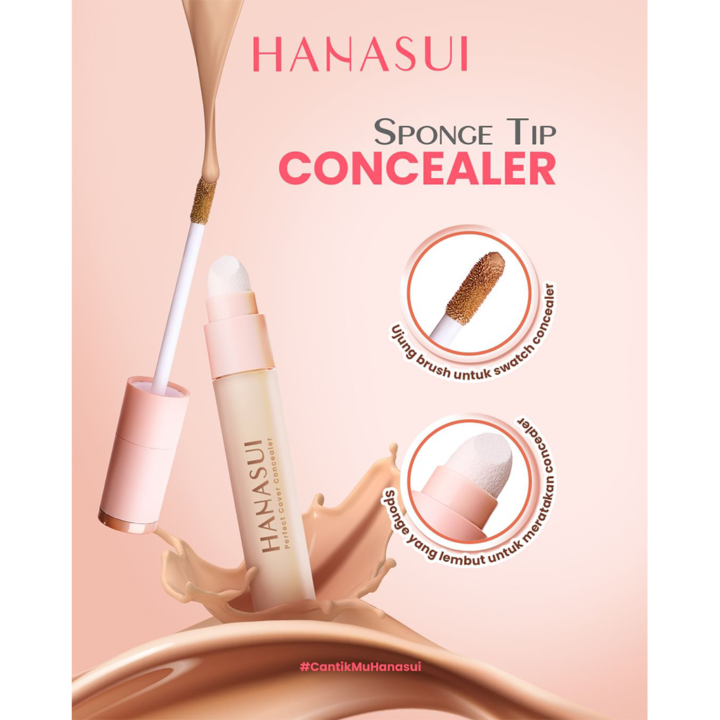 ❤ BELIA ❤ HANASUI Perfect cover concealer 4,5ml | Color Perfection | Weightless &amp; Buildable | BABY BUNNY