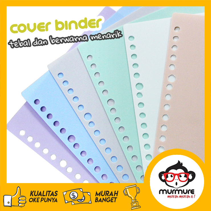 

MURMURE | COVER BINDER BAHAN PP PLASTIK TEBAL - INDEX BINDER A5 20 RINGS B5 26 HOLES - ORGANIZER DOKUMEN