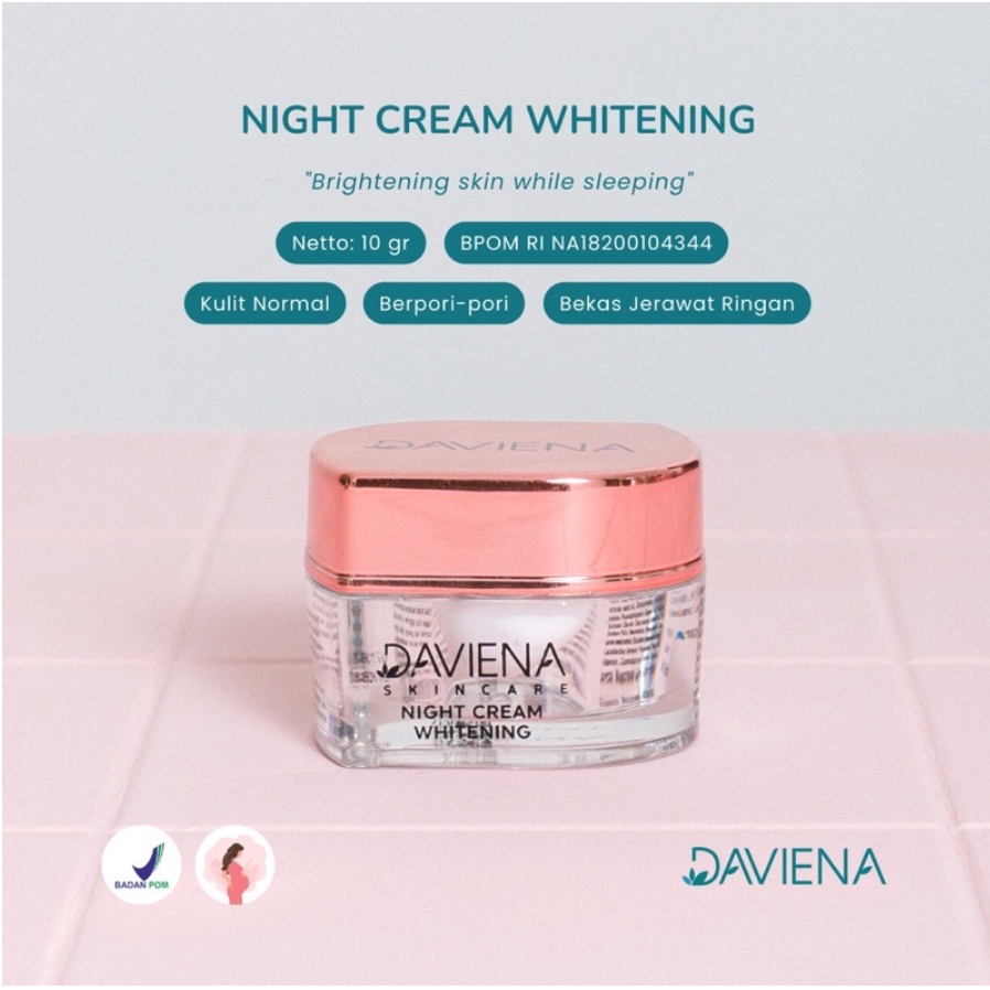 NIGHT CREAM GLOWING | DAVIENA | DAVIENASKINCAREPUSAT DAVIENA DAVINA DEVIANA DEVINA SKINCARE ASLI