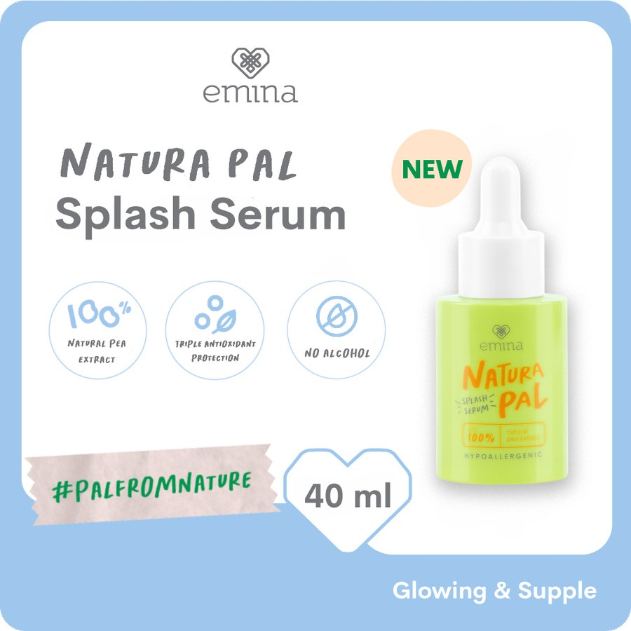 Emina Natura Pal Splash Serum 40 mL - Serum Wajah untuk Kulit Sensitif