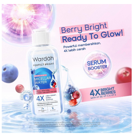 (Satuan)Wardah Micellar Water Perfect Bright/Pembersih make up/micelar water toner pembersih wajah