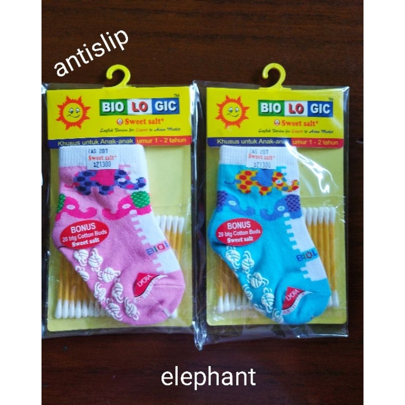 Ideal biologic zwitsal kaos kaki Antislip bayi anak 6 m sd 18 m