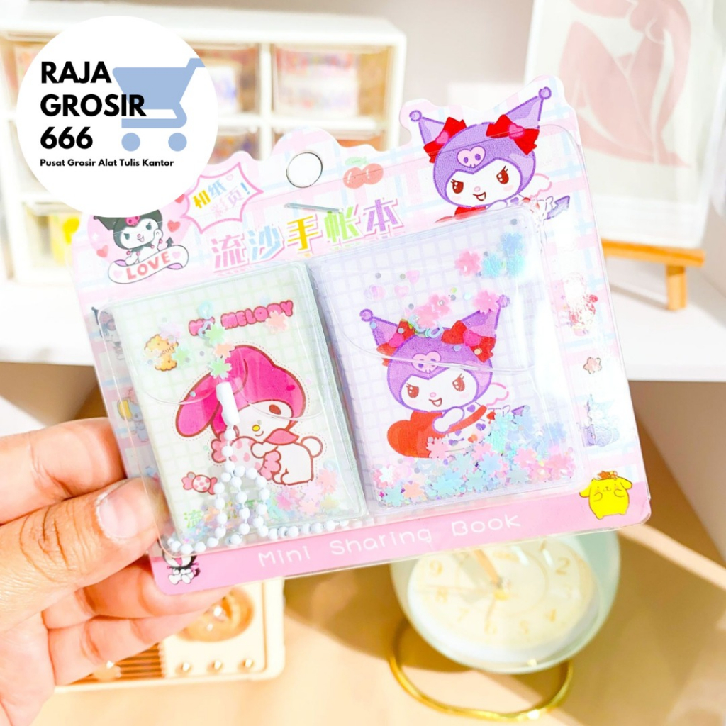 BUKU STIKER MINI SANRIO 1 SET ISI 2 PCS XM-8 STICKER BOOK TERMURAH DEKORASI BAGUS SOUVERNIR