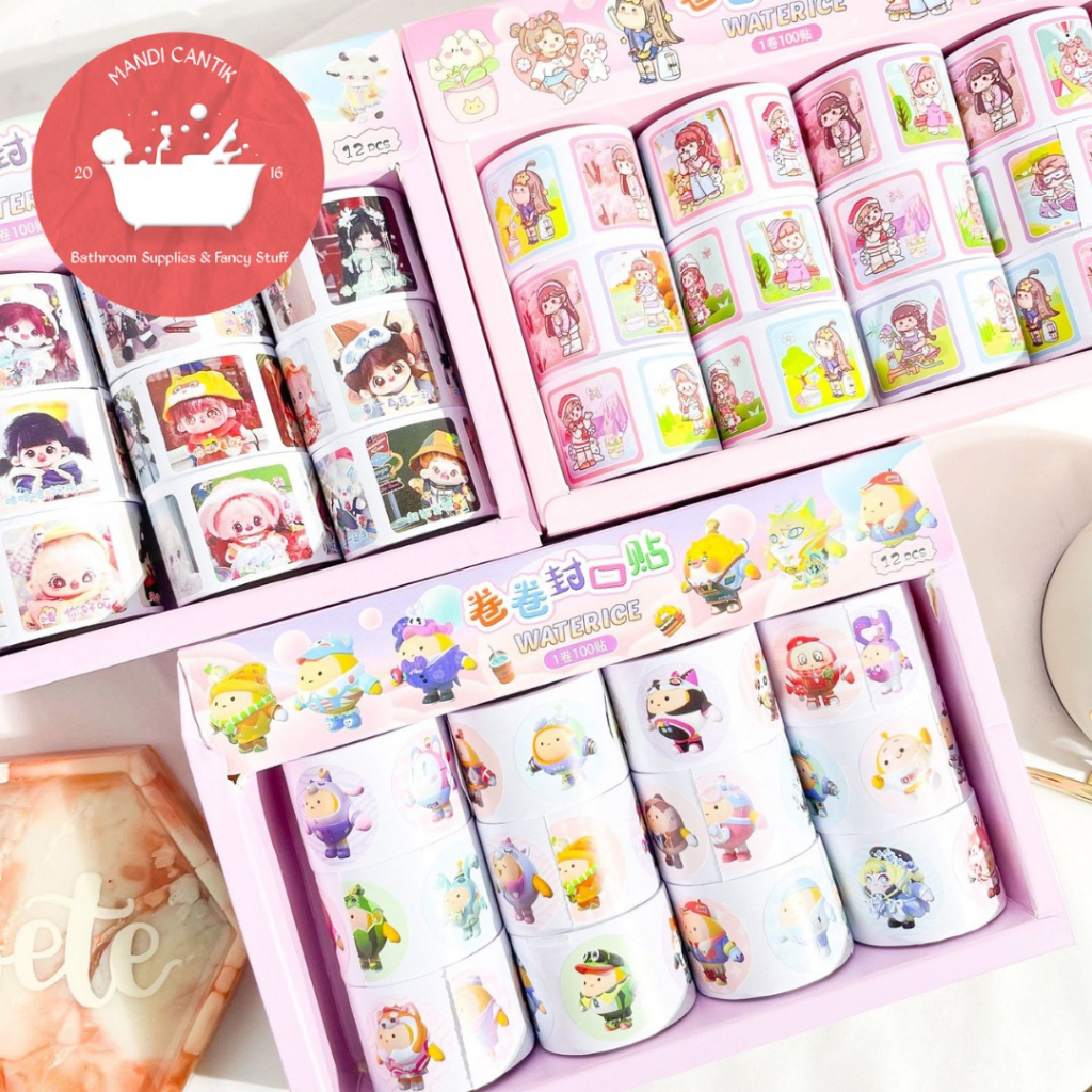 WASHITAPE SZ-182 KARTUN 1 ROLL WASHI TAPE SATUAN DECO TERMURAH COD ORIGINAL BAGUS LUCU IMUT KADO UNIK BAGUS