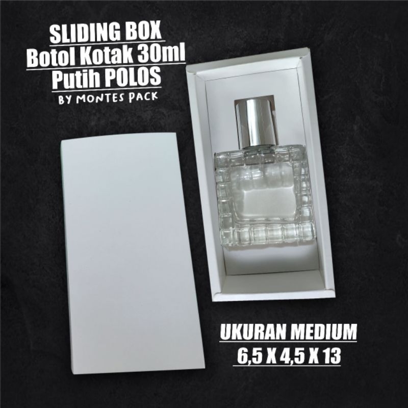

SLIDE BOX POLOS botol kotak 30ML / Sliding Box parfum kotak drat Polos
