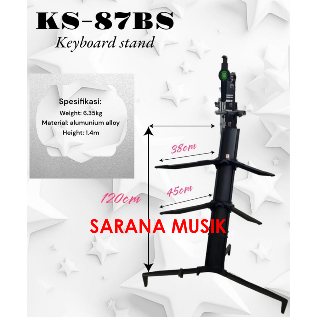 Stand Keyboard Susun Stand Keyboard KS87BS KS-87BS KS 87 BS Stand Keyboard Bertingkat