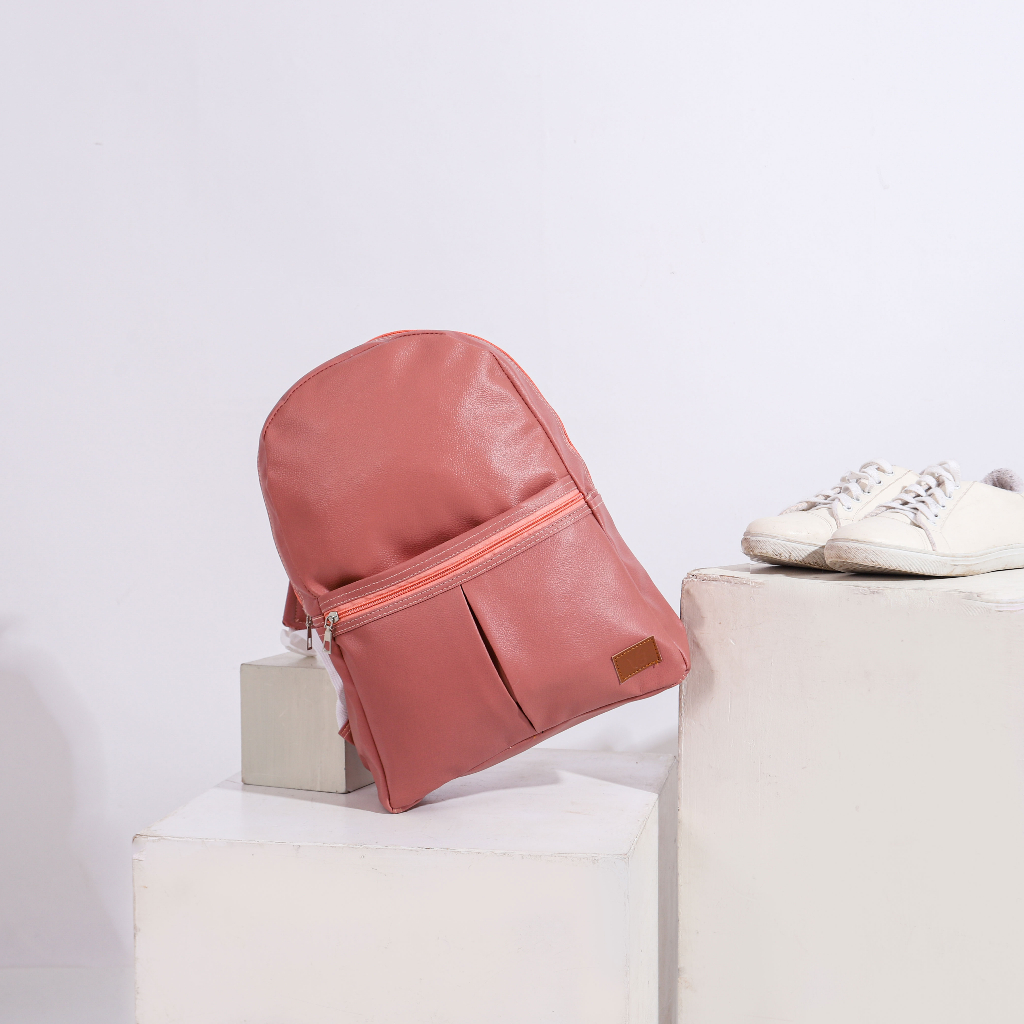 Tas Ransel Wanita Backpack Punggung Tas Gendong Ransel Sekolah Kuliah Kerja dsb Matt kulit sintetis 