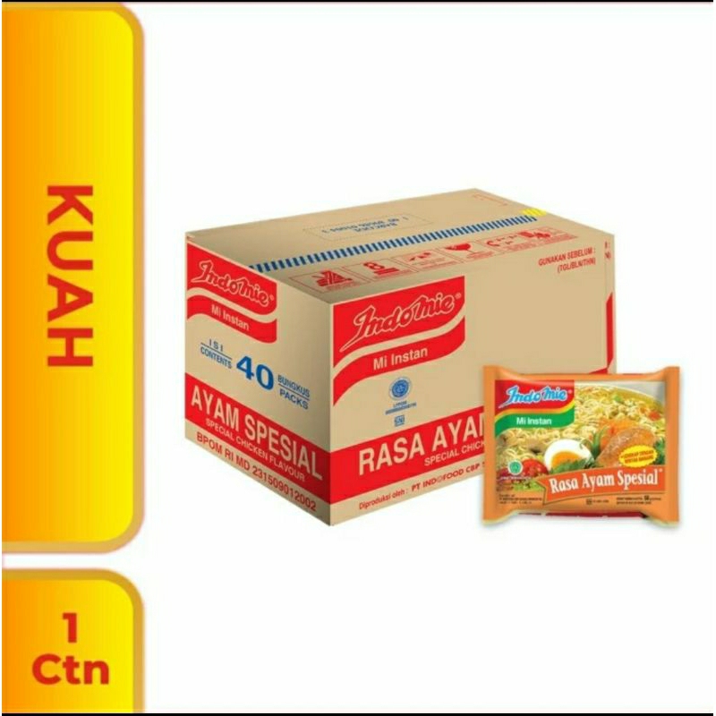 

Indomie Mie Kuah Rasa Ayam Spesial 1 Dus 40 Pcs