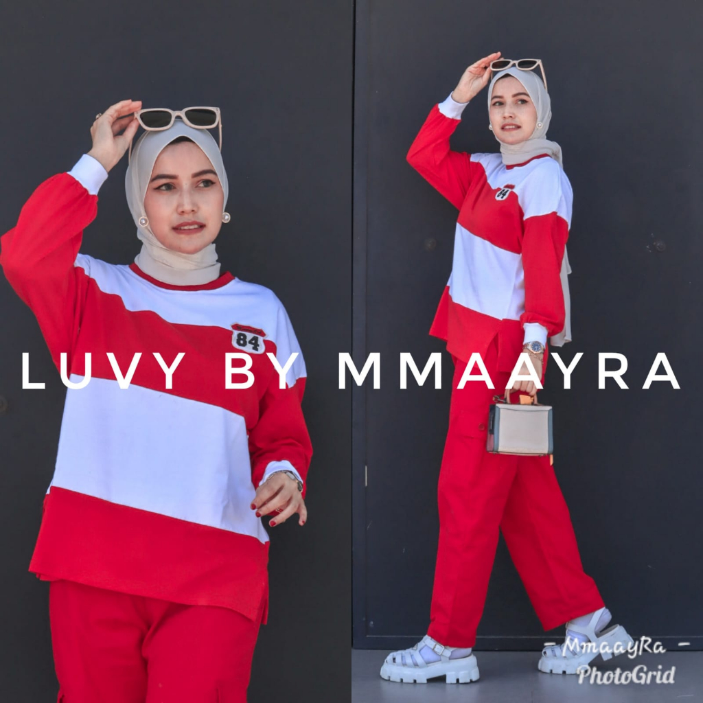 Pakaian Wanita Set Atasan dan Celana - Luvy