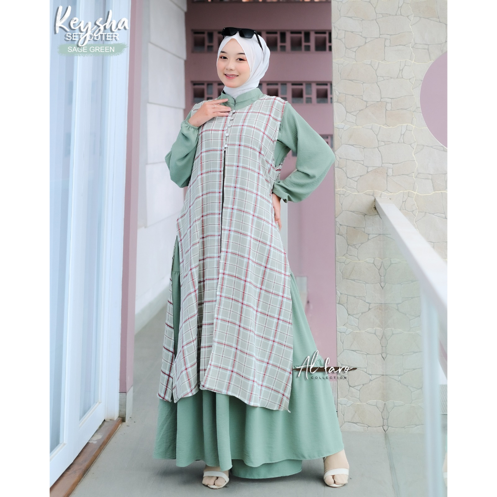 GAMIS SET OUTER DIANDRA KEYSHA BY ALFARO model terbaru kekinian etnik batik ootd ramadhan lebaran hajatan casual formal