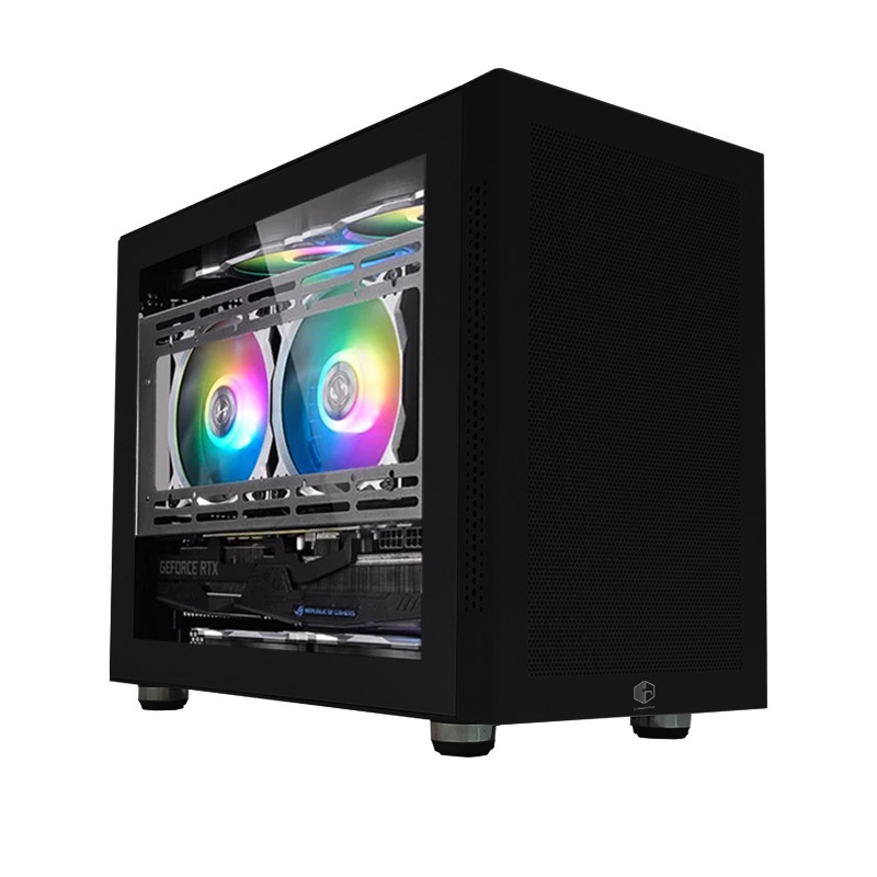 Casing CUBE GAMING AXEL V2.0 GLASS BLACK - SIDE TEMPERED GLASS