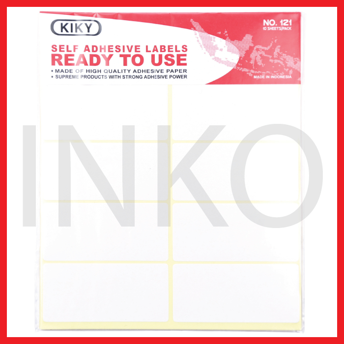 

KIKY STICKER LABEL NO 121 10SHEETS