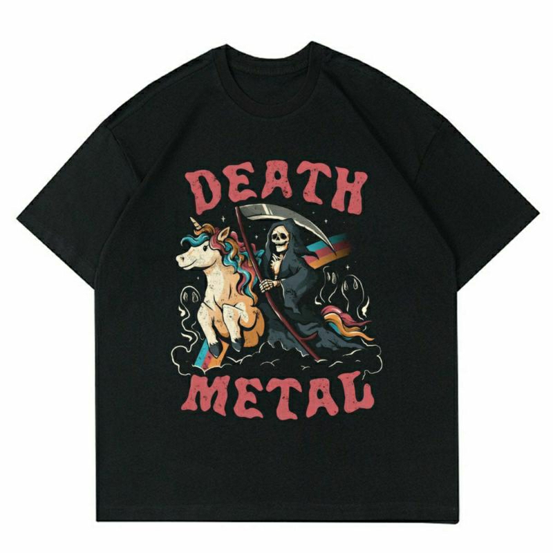 BAJU DEATH METAL | T-SHIRT KAOS DEATH METAL VINTAGE BLACK | KAOS BAJU PRIA | KAOS HEAVY METAL | KAOS
