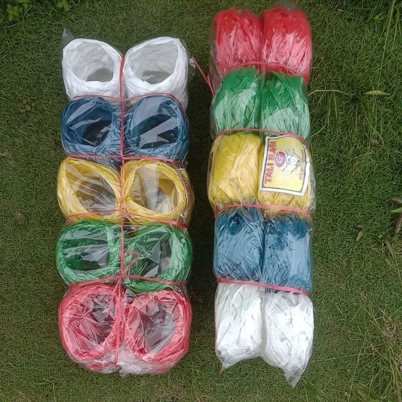 Tali Rafia Warna Warni Aneka Warna Eceran Random Colorfull Tali Plastik Packing Isi Panjang Kuat Ulet Tidak Mudah Putus Kebutuhan Industri Keperluan Sehari Hari Ikat Kardus Barang Tri Tunggal Malang