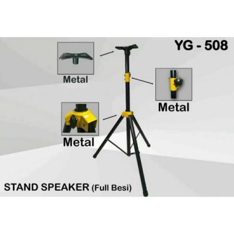 Stand Speaker YG 508 YG-508 TRIPOD Full besi Premium YG 508 TRIPOD SPEAKER BESI TRIPOD SIKU BESI