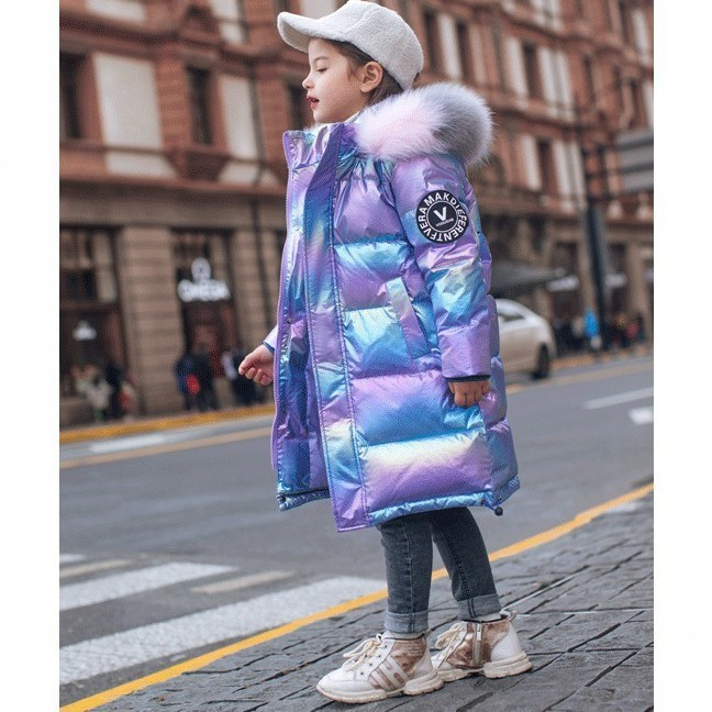 IMPORT KIDS PRINCESS RAINBOW WINTER COAT PADDED WATERPROOF JAKET ANAK  MUSIM DINGIN