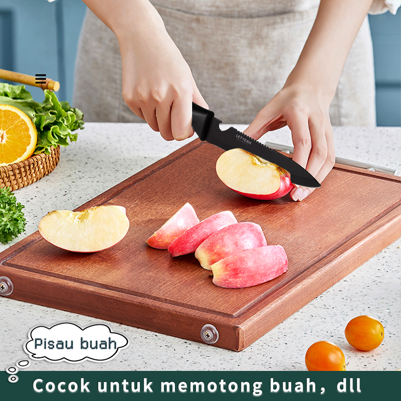 Letyeah &amp; Anantagt Pisau Dapur Set 7pcs /Pisau Daging /Gunting/ Pisau Buah/Kitchen Knife Set Anti Karat