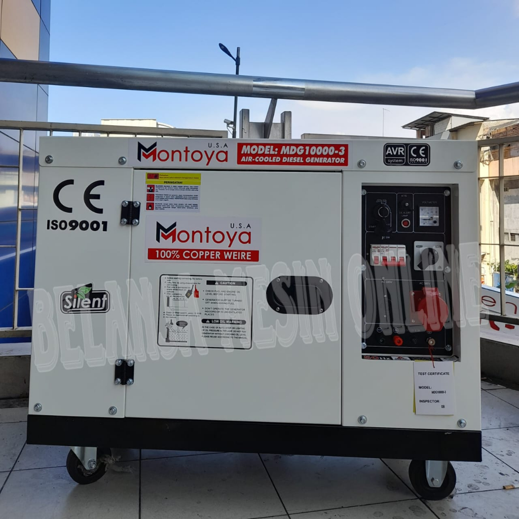 Genset 7000 Watt Solar 3 Phase Genset Silent Montoya MDG 10000-3