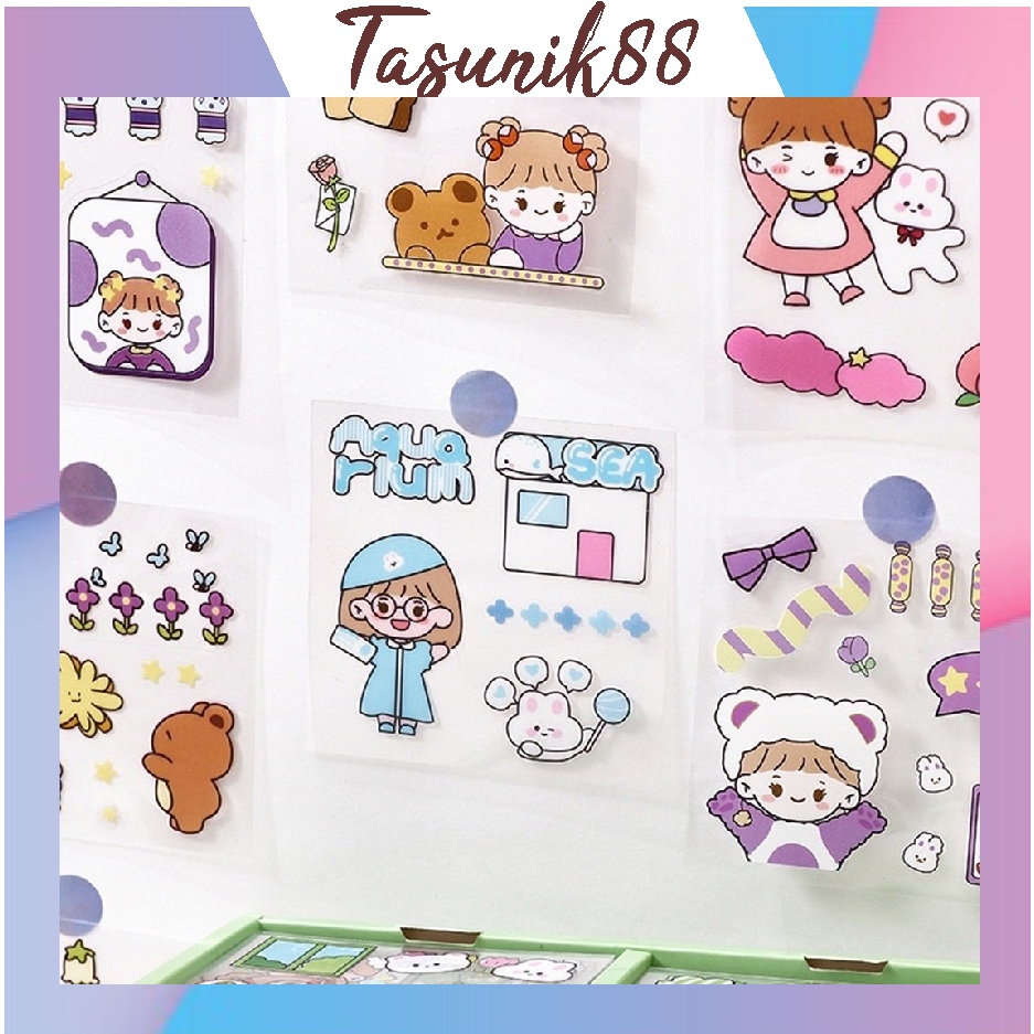 

⭐TasUnik88⭐ Stiker Waterproof Momo Ecer / Eceran Motif Kartun Lucu Korea Lembaran Karakter S079