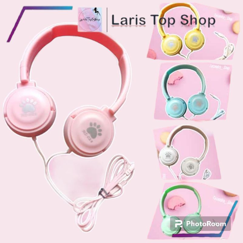 Headphone Macaron Cartoon MZ-028 / Headset kabel Extra Bass