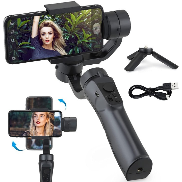 Gimbal F8 Smartphone Stabilizer 3 Axis Gimbal Stabilizer + Tripod