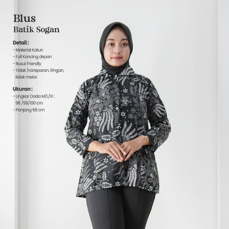 Blus Batik Sogan -Naira Batik