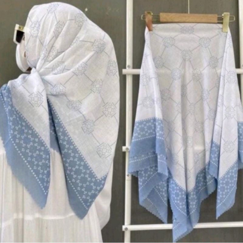 (Ready) Hijab Segi Empat Voal Premium Motif Terbaru/ Jilbab Segiempat Laser Cut/ Grosir Kerudung Segiempat