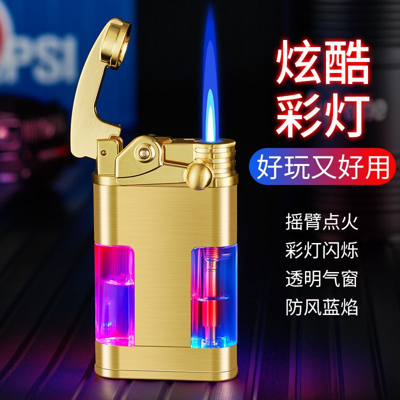 Mancis Korek Api Bara Jet Torch LED Lighter Elegan 2040 Transparan Lampu