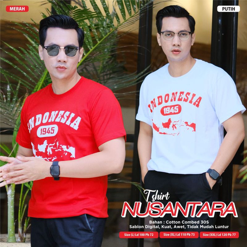 NUSANTARA BLOUSE PRIA MERAH PUTIH