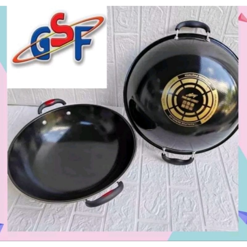 WAJAN KUPING GSF 34 CM / WAJAN GORENG GSF 34 CM ENAMEL ANTI LENGKET