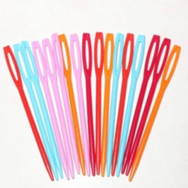 Jarum Plastik Besar Warna RANDOM Meronce Merajut Quilting Kids Mainan Rajut 7 Cm Bahan Plastik Praka