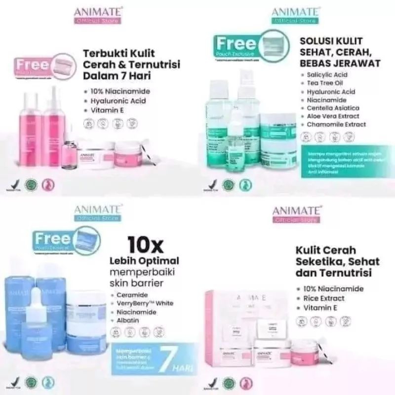 ANIMATE PAKET SKINCARE SERIES FREE MINI GOLD