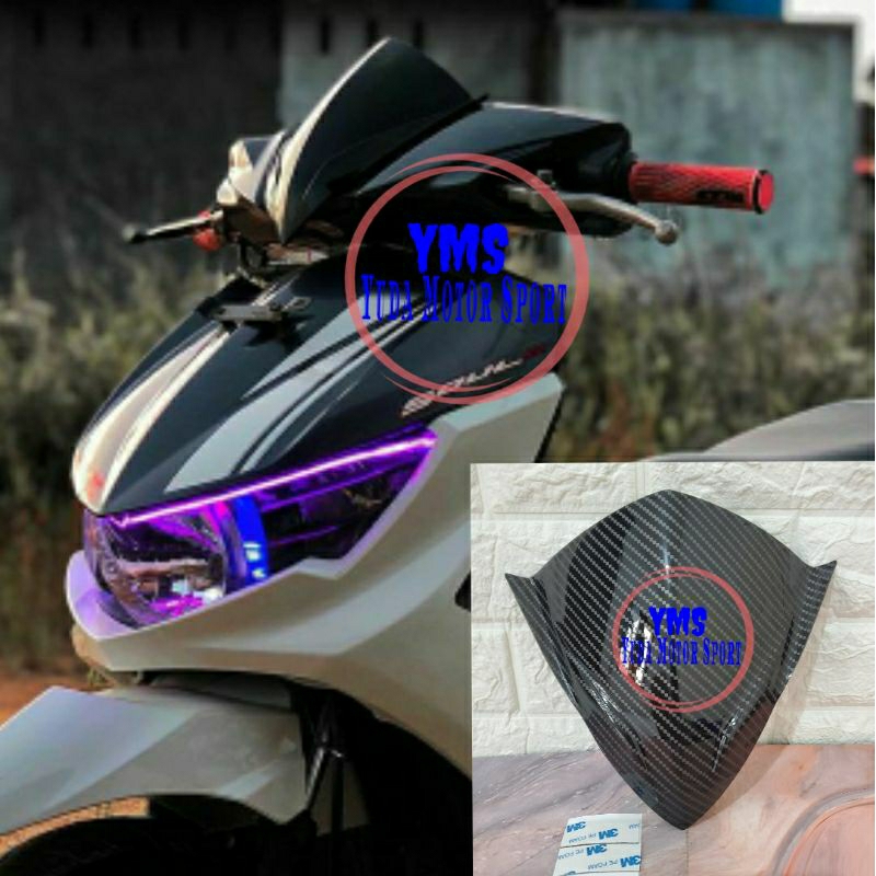 VISOR MIO SOUL GT 115 CARBON KARBON TERBARU WINDSHIELD SOUL GT 115 CARBON KARBON TERBARU