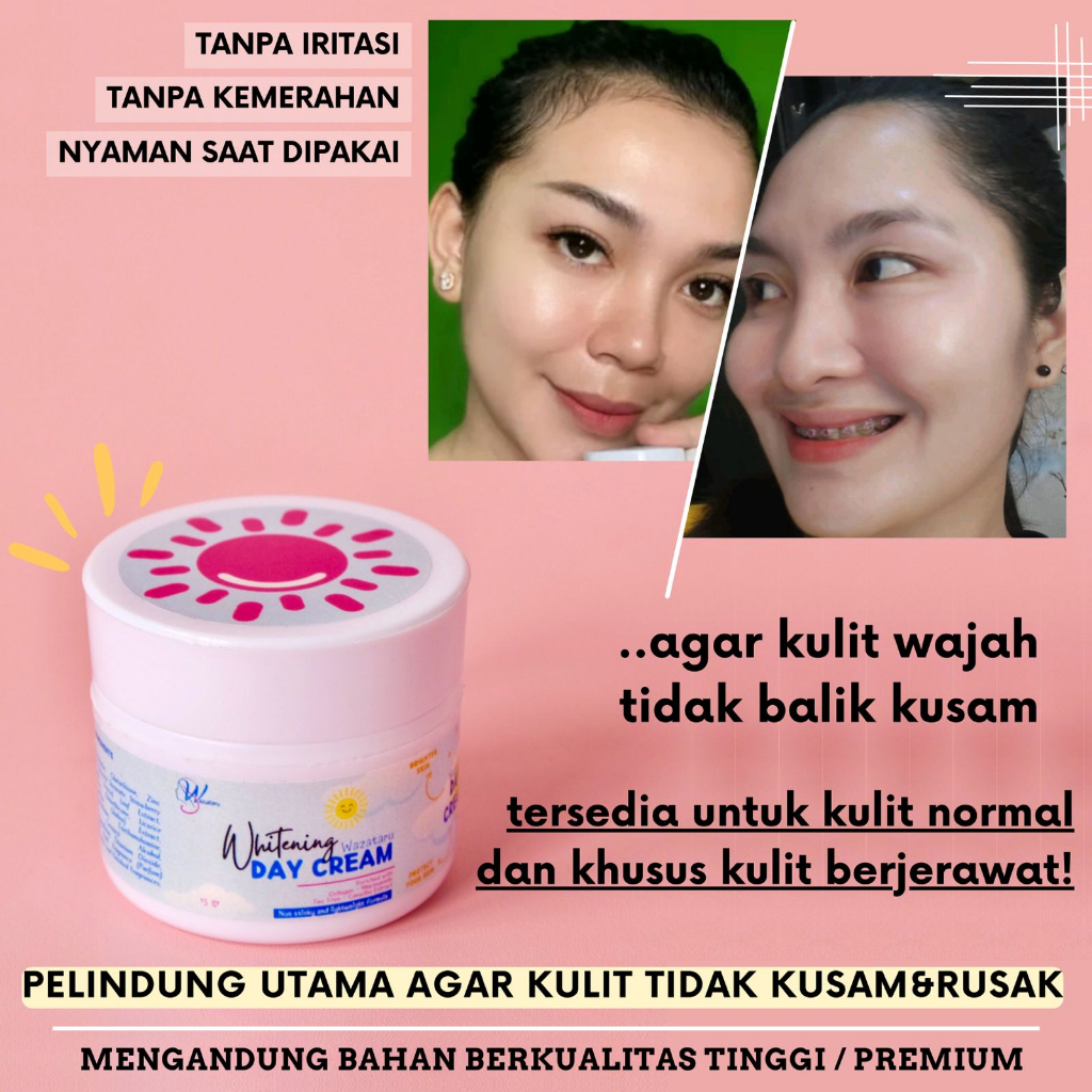 Krim Pagi Glowing Susah Putih - Krim Pagi Pemutih - Krim Pagi Jerawat - Day Cream by WAZATARU lo