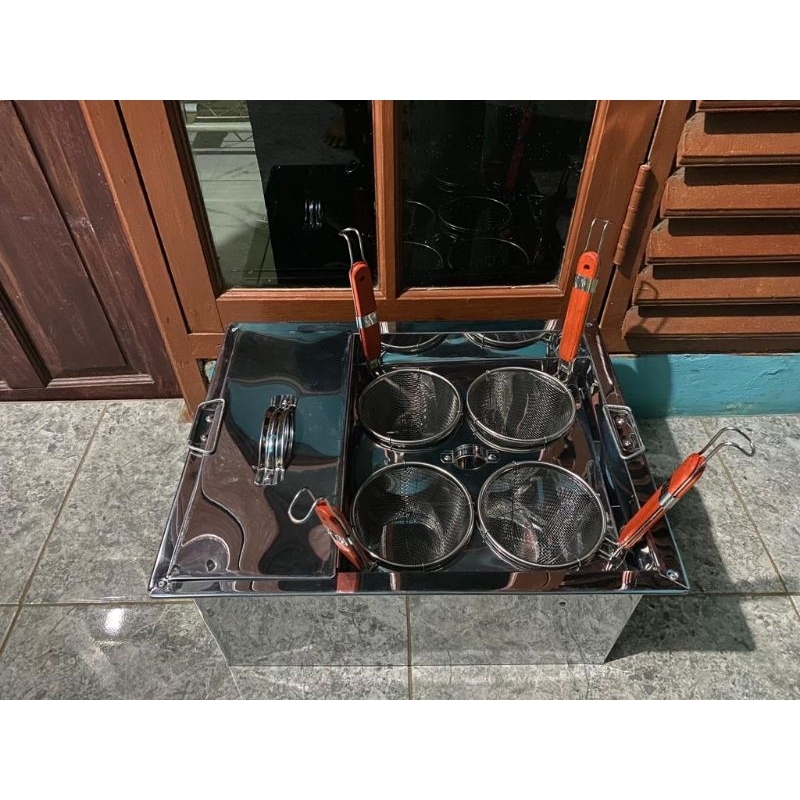 Dandang kotak Mie kocok lubang 4 free saringan