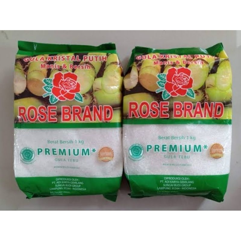 

TwinPack Gula pasir RoseBrand 1kg isi 2