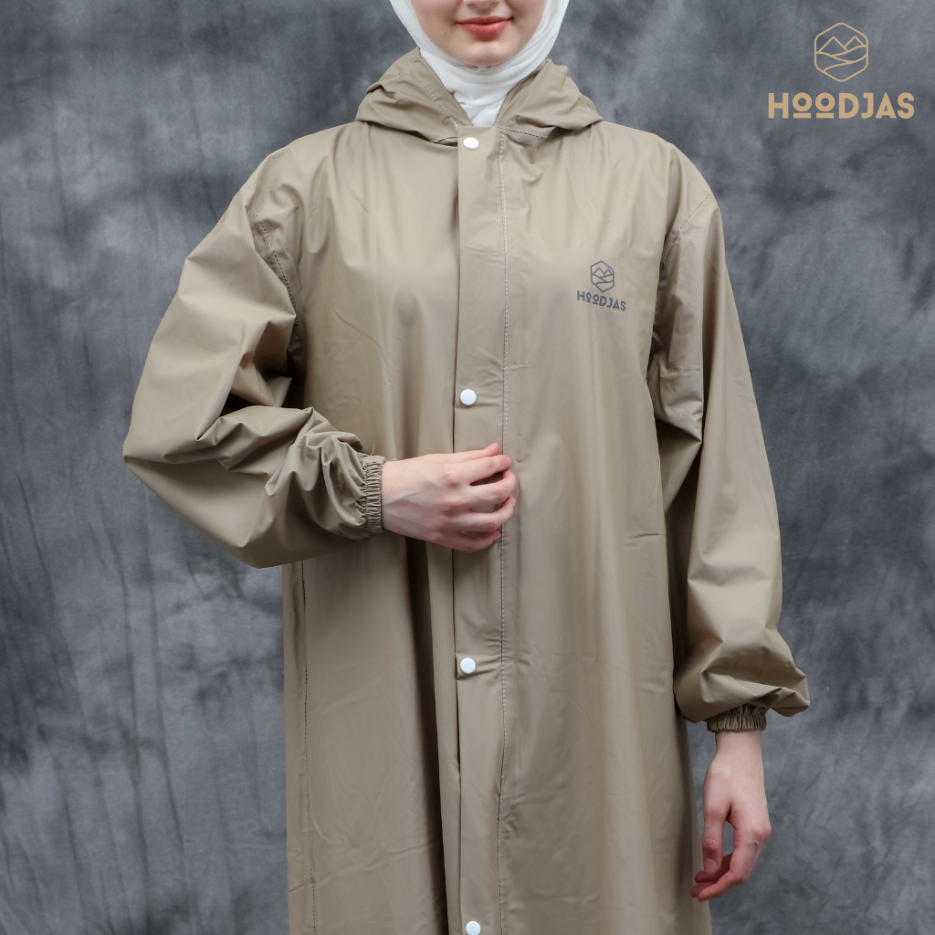 HOODJAS Jas Hujan Wanita Muslimah Model Gamis Kamila Bahan PVC 0,25