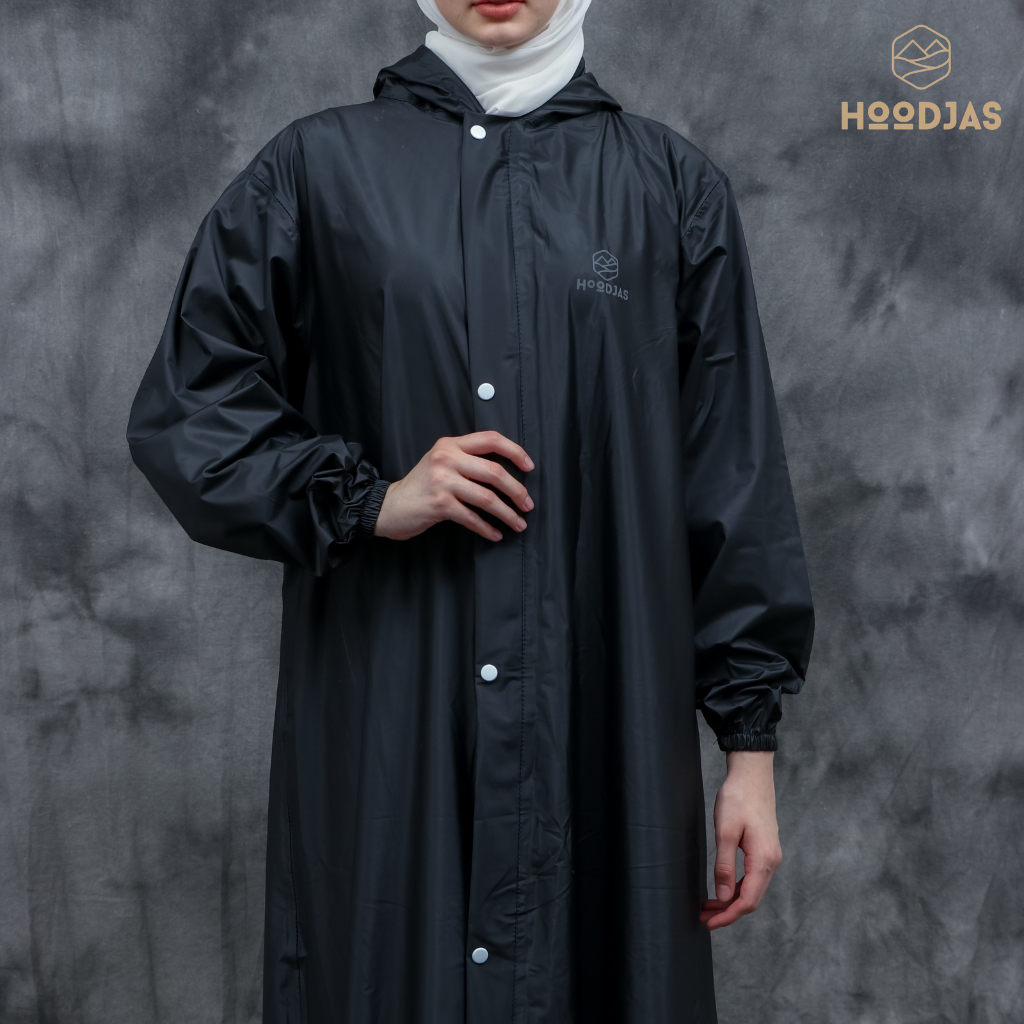 HOODJAS Jas Hujan Gamis / Jas Hujan Hijab / Jas Hujan Dewasa Wanita Muslimah / Jas Hujan Rok