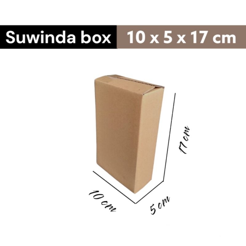 

Kardus karton uk. 10x5x17 cm Kotak Box ST single wall untuk packing Souvenir -dll